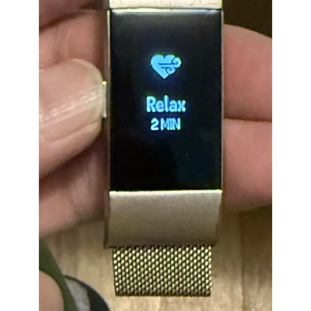 Fitbit Charge 2 Heart Rate & Fitness Black Wristband SMALL And Charger